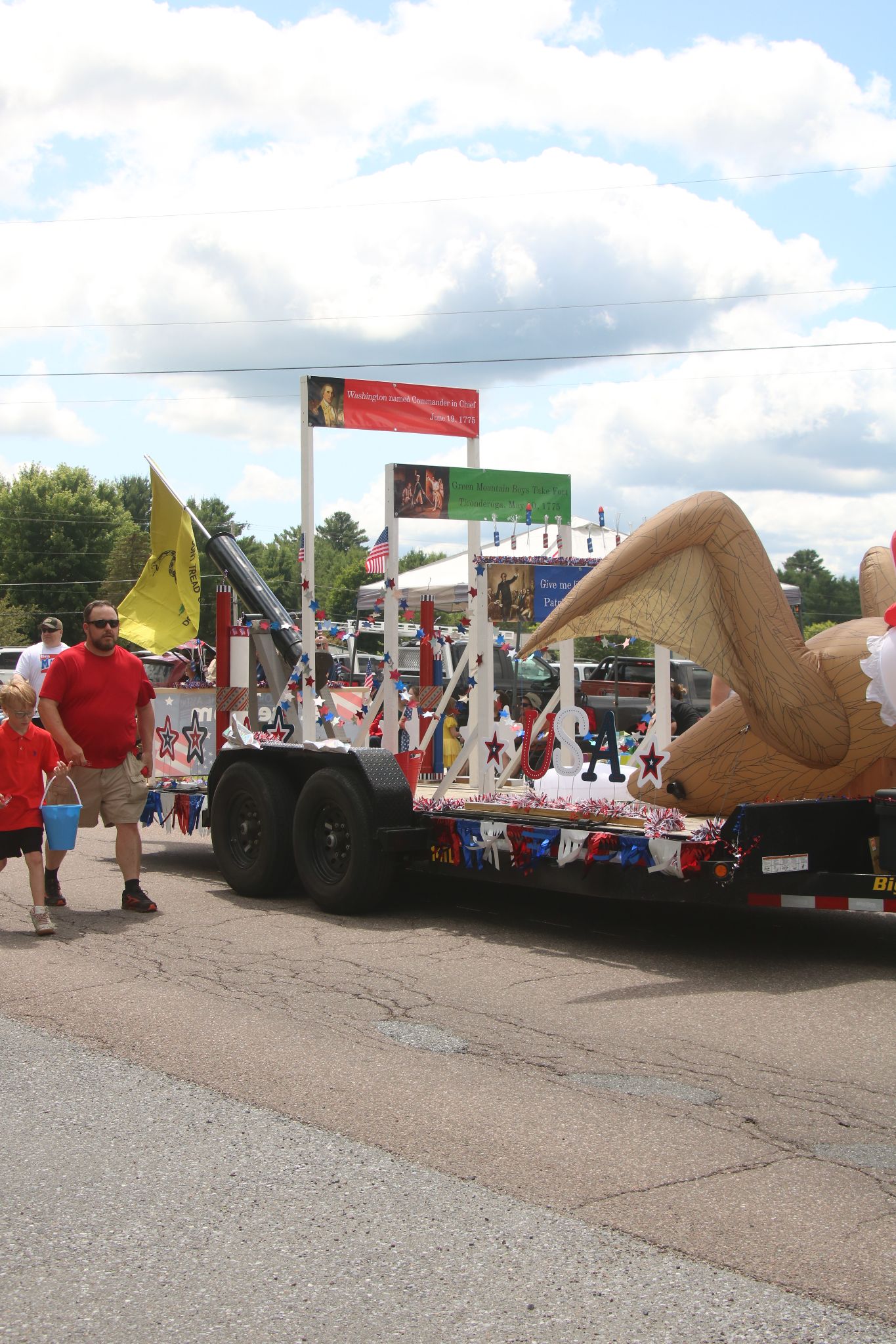 GL: SO: THANK YOU to the Milton GOP volunteers who came together to build and walk with our float in the July 4 parade.