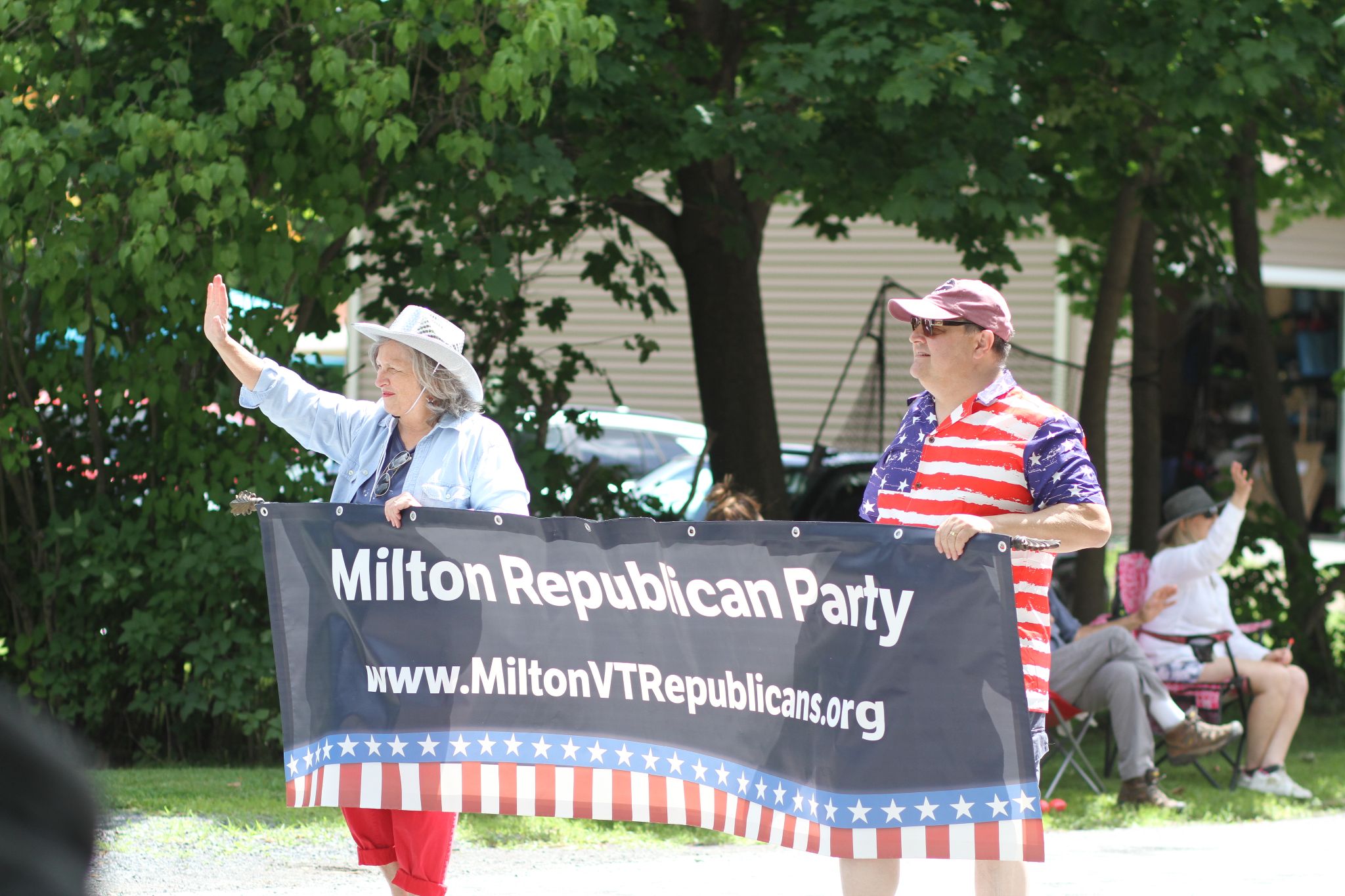 GL: SO: THANK YOU to the Milton GOP volunteers who came together to build and walk with our float in the July 4 parade.